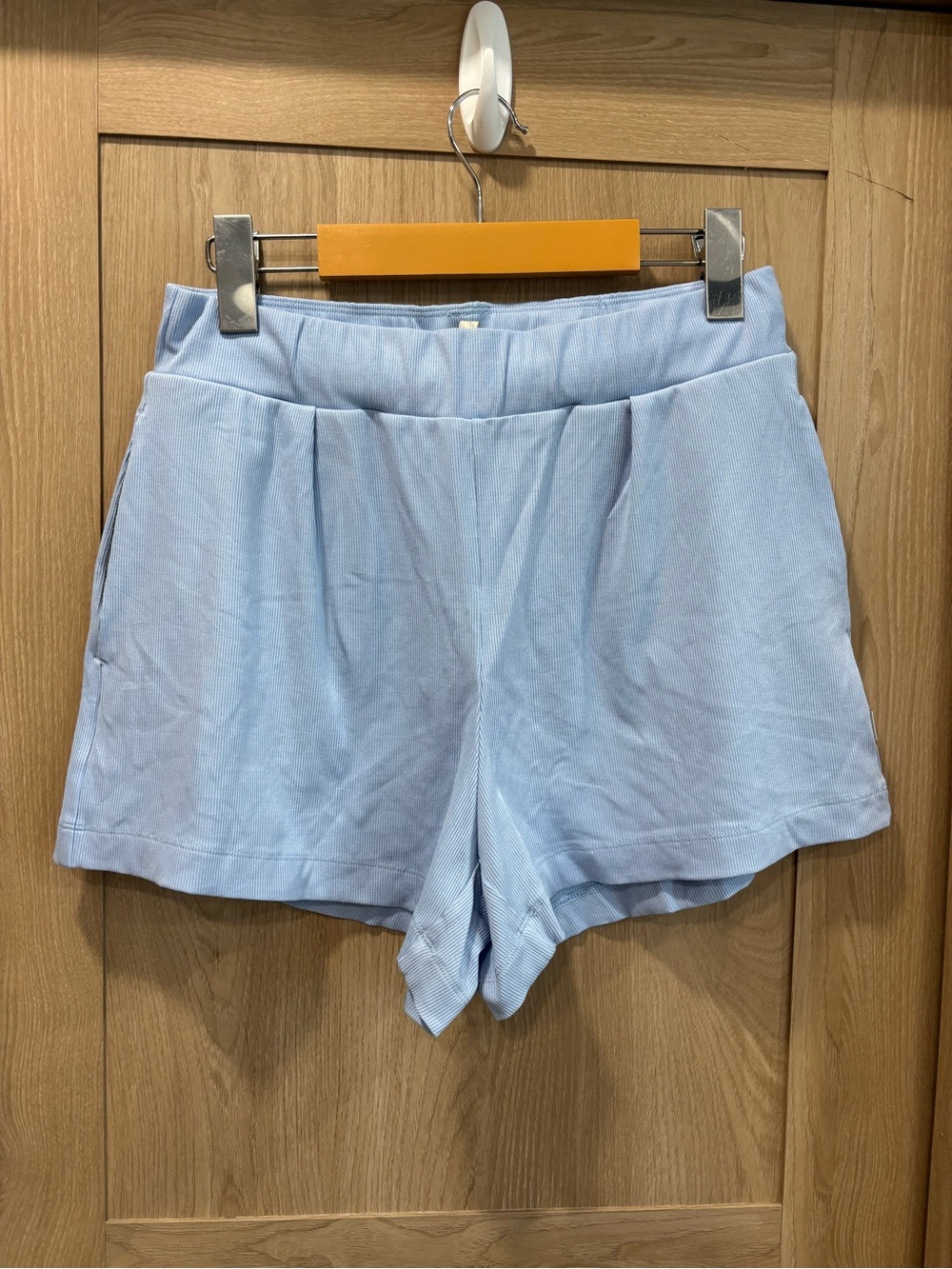 Vuori Womens Ribbed Shorts Size S Pastel Blue Loungewear